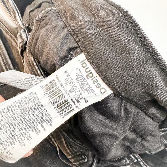 Desigual Slim Push-up Jeans Black Denim Skinny Size 38 - Picture 7 of 9